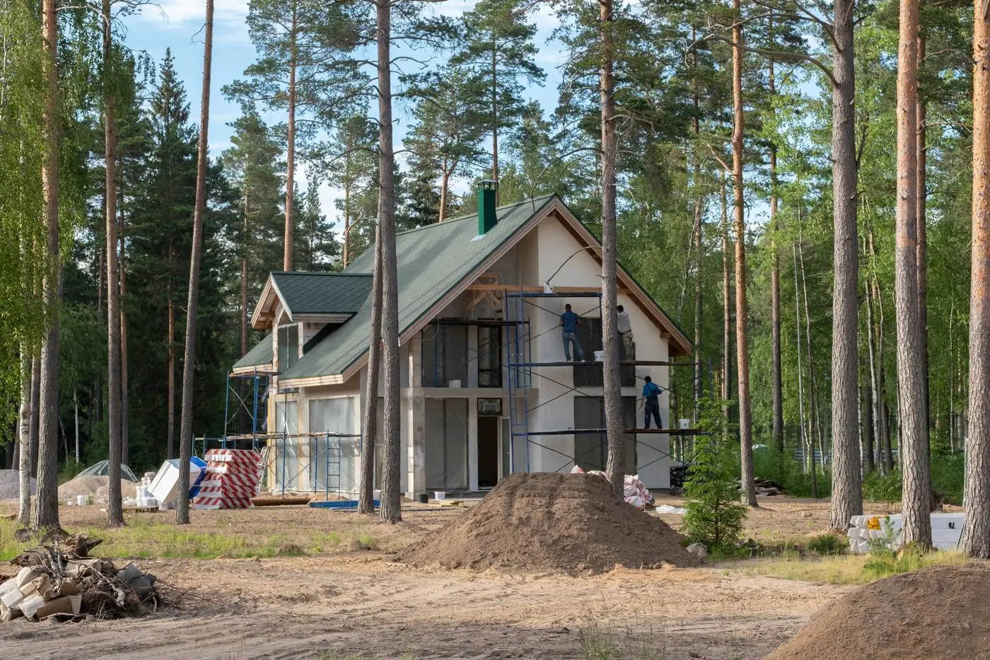 Home renovation framing in progress